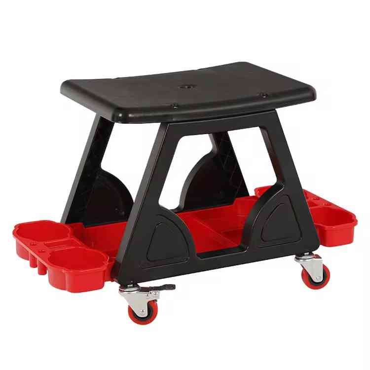 Roller storage stool creeper seat